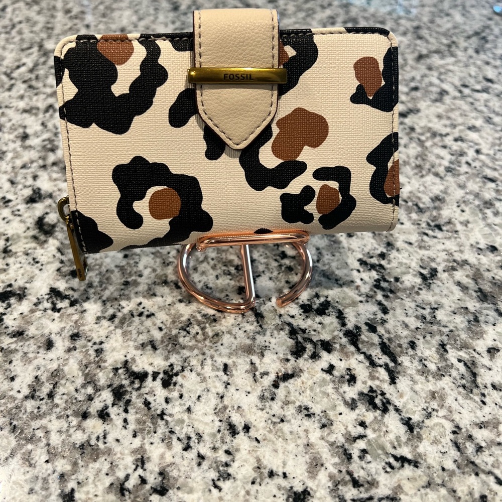 Fossil Brand - Bryce Multifunction Wallet - Leopard/Khaki
